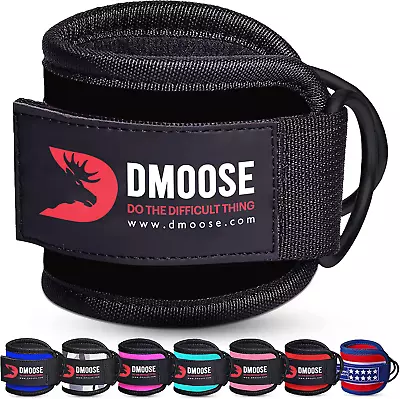 Dmoose Ankle Strap For Cable Machine Attachments - Rust Resistant Coated Black D • £16.14