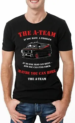 The A-Team T-shirt Van Mens Funny 80's TV Vigilante Show Mr-T Fool Fight Black • £9.99