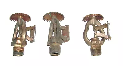 Vintage 3 Hodgman  SSU2 Upright Spray Brass Ceiling Sprinkler Heads Lot D Model • $27.47