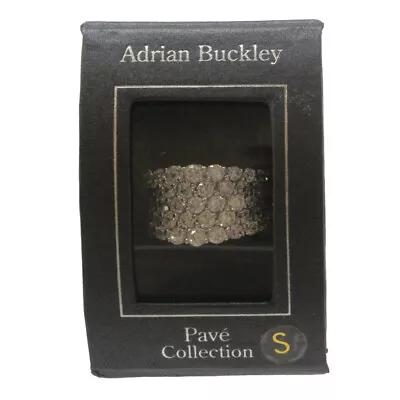 £20.99 • Buy Adrian Buckley Silver Ring Pave Collection Crystal Ring Small Ladies Jewellery