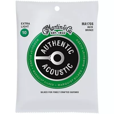 Martin MA170S Marquis 80/20 Bronze Extra-Light Acoustic Silk Guitar Strings • $8.99