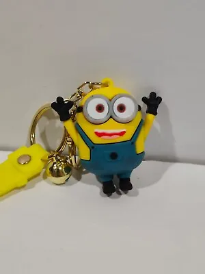 3D Cartoon Minions Keychain Cartoon PVC Key Rings  Wristlet Beautiful Every Day • $6