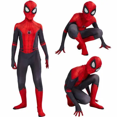 Men Kid Boy Spiderman Far From Home Book Day Cosplay Costume Fancy Dress Outfit • £10.81