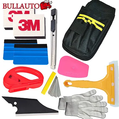 12 Tint-Pro 3M Felt Squeegee Vinyl Cutter Car Wrapping Install Tool Bag Kit • $29.99