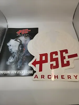 $17.99 • Buy PSE Archery Truck And Car Window Decal Sticker + Compound Bow Users Guide