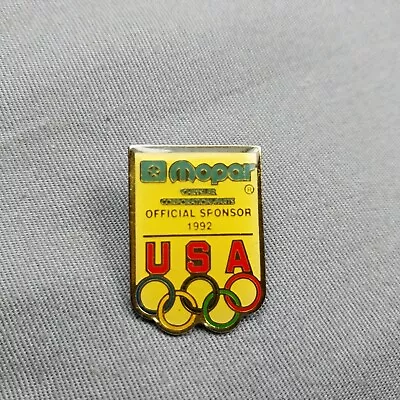 Mopar Chrysler Parts Sponsor USA Olympics 1992 Lapel Hat Jacket Pin • $7.35