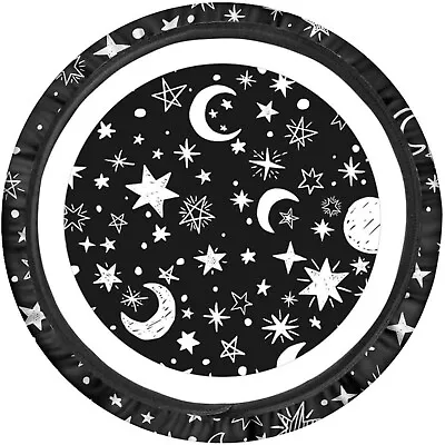 FOR U DESIGNS Car Steering Wheel Covers For WomenMoon And Star PrintedBlack • $15.99