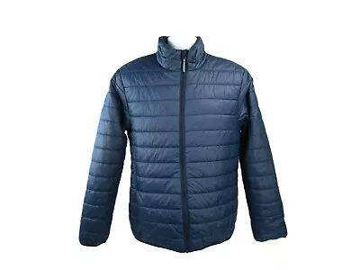 Goodfellow & Co Men's LIGHTWEIGHT Puffer Jacket Navy Blue Water Resistant Coat • $45