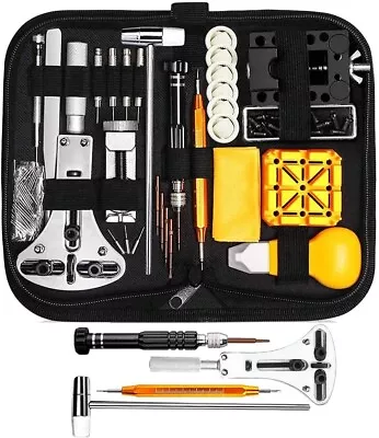 Watch Repair Tool Kit Watch Band Link Tool Set Watch Case Opener Spring Bar With • $32.85