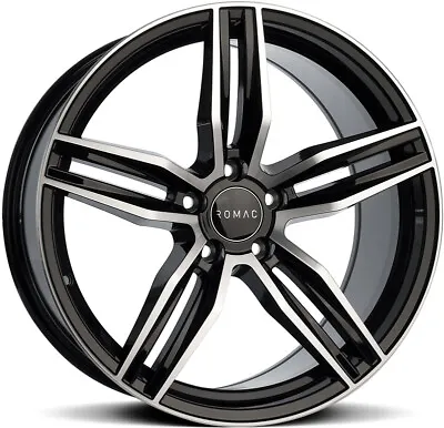 Alloy Wheels 18  Romac Venom Black Polished Face For VW Jetta [Mk4] 11-18 • $883.01