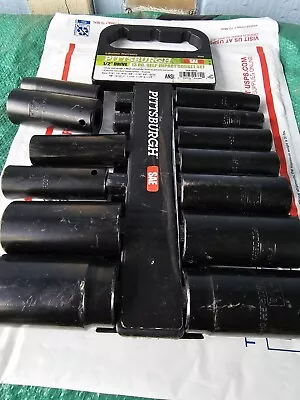 Pittsburgh 1/2  Drive Deep Impact Socket Set SAE 13 Pc 69560 • $29.99