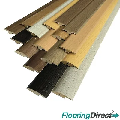 £8.94 • Buy MDF Laminate Wood Flooring Threshold Door Profile Trim T-Bar Or Ramp Edge End