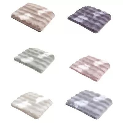 Square Plush Chair Pads With Ties Furry Fleece Pads Chair Cover Cushion • $15.18