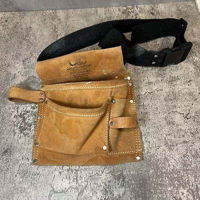 CLC Custom Leathercraft PK489X Leather Tool Bag Pouch & Poly Belt 3 Pocket Tan • $15.99