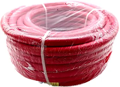 RED 3/8  X 50' Heavy Duty Rubber Air Hose WP 300 PSI Working 900 PSI • $37.99
