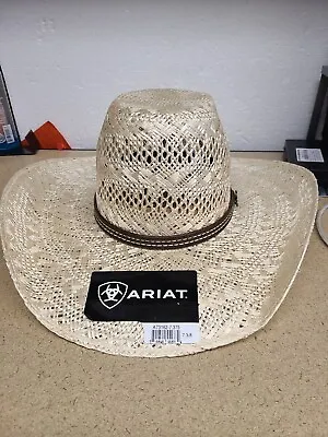 Ariat Men's Sisal Straw Punchy Cowboy Hat • $44.95