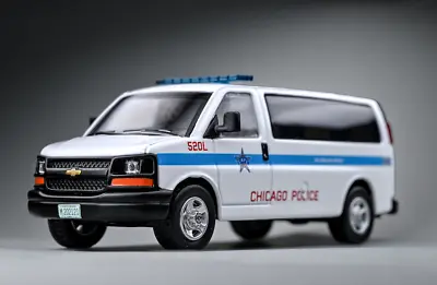 1:64 Chicago Police Express 3500 Van Sports Model Diecast Metal Car Box • $21.99