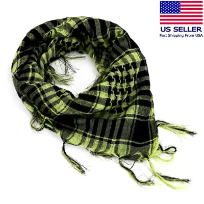 Green Military Shemagh Arab Keffiyeh Tactical Men's Shawl Wrap Scarf 38 X38  • $8.99