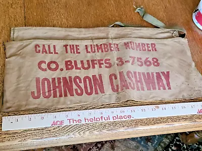 Vintage Johnson Cashway Nail Apron Council Bluffs Iowa • $25