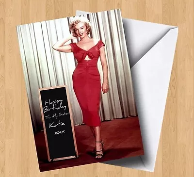 Personalised Marilyn Monroe Birthday Card • £3.50