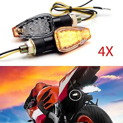 4Pcs Motorcycle LED Turn Signals Blinkers Lights For Honda CBR600RR CBR500R 300R • $16.18