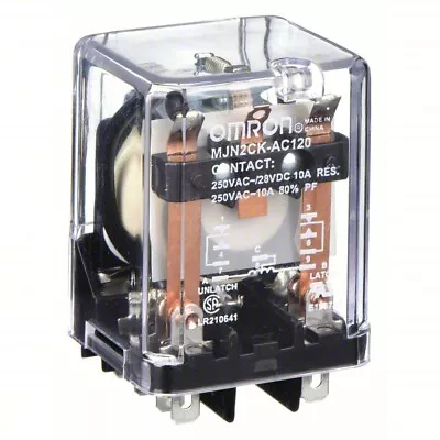 Omron MJN2CK-AC120 Latching Relay 9 Pins Square 120Vac 10 A Current Rating • $38