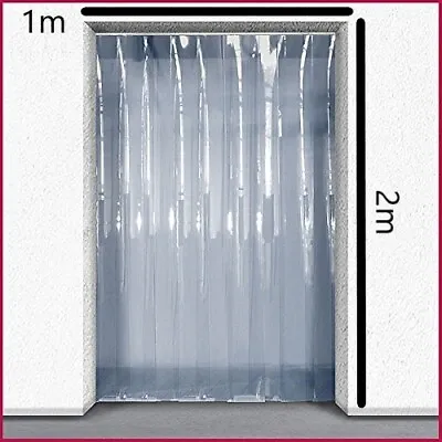 Coldroom PVC Strip Curtain / Door Strip Kit - 1m (w) X 2m (d) - 200mm X 2mm • £71.49