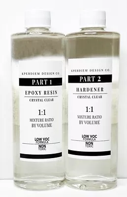 Crystal Clear Epoxy Resin 1:1 Mixing Ratio - 32oz Kit • $31.99