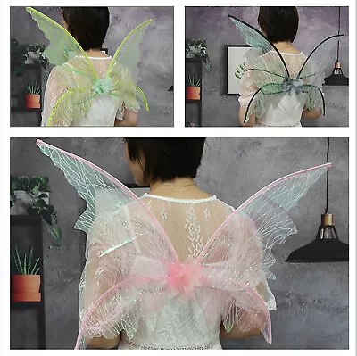 Halloween Fairy Elf Wings Sparkling Butterfly Wings Birthday ChristmasCostumes • $8.54