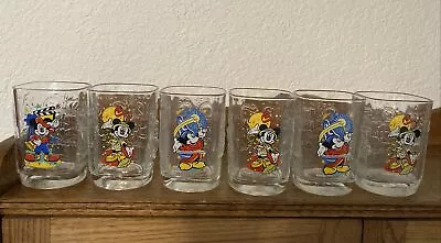 Vintage 2000 McDonalds Cups Walt Disney World Mickey Mouse Glasses Set Of 6 • $38