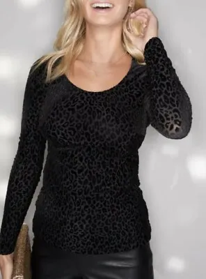 BRAVISSIMO Ladies Brooke Top Animal Print Party Evening Blouse RRP 42 BR181 • £29.99