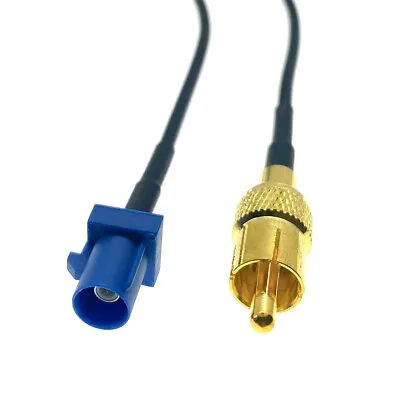 Fakra C Blue Male Plug To RCA Male Connector RF Coaxial Jumper RG174 Cable • $3.59