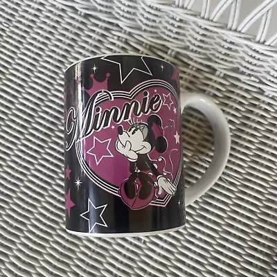 Minnie Mouse Jerry Leigh Mug Cup Coffee Tea Black Pink Stars Hearts Ceramic • $8.99