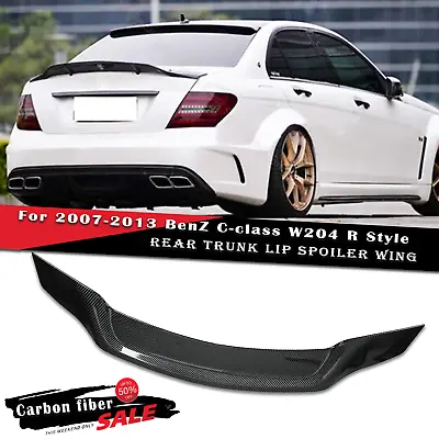 For 07-13 Mercedes Benz W204 4-dr Coupe R Style Carbon Fiber Kick Trunk Spoiler • $108.99