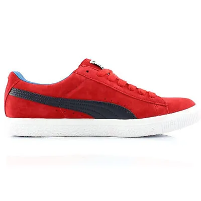 £36.99 • Buy Puma Clyde Script Lace-Up Red Suede Leather Mens Trainers 351907_27