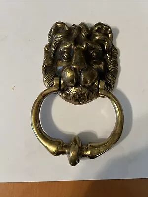 Vintage Heavy Brass Lion Head Door Knocker • $24.99