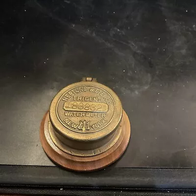 Vintage Neptune Meter Co/trident Brass Water Valve Made Into Trinket Box • $18