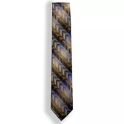 Van Heusen Men's Extra Long 60  Neck Tie New Brown Tan Blue • $6