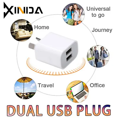 Wall Home 2A AC100-240V Dual USB Power Adapter AC 5V Phone AU Plug Power Charger • $7.95