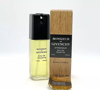 Monsieur De Givenchy Men Eau De Toilette Spray 2 Oz - Vintage In Box • $99.95