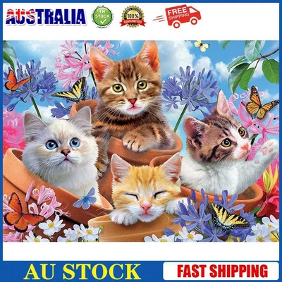 $11.58 • Buy 5D DIY Full Drill Diamond Painting Cat Cross Stitch Embroidery Mosaic Wall Art