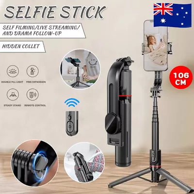 $24.99 • Buy Selfie Stick Tripod Phone/Desktop/Live Stand Holder W/Remote For IPhone/Samsung