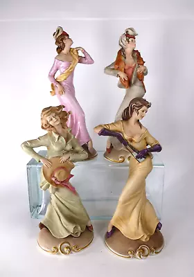 Capodimonte Set Of Four Figures Of Ladies By Bruno Merli - Kings Factory • £149