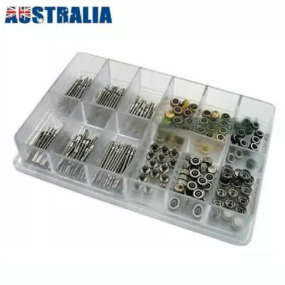 144Pack Stainless Steel Quartz Watch Stem + Crown Kit Mutil-Size Assortment Box • $21.35