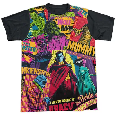 Universal Monsters Poster Mash Adult Costume T Shirt (Black Back) S-3XL • $19.99