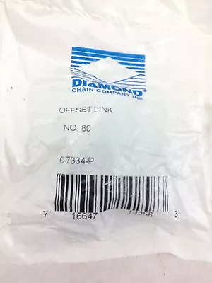 New! Diamond Roller Chain # 80 C-7334-p Offset Link  Fast Ship!!! (h157) • $5.61