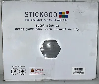 Stickgoo Peel And Stick Backsplash PVC Metal Wall Tiles 5 Sheets • $49.99