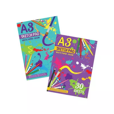 £5.99 • Buy A3 30 Sheet Sketch Pad - Large Plain Book Sketching Drawing Painting Artist