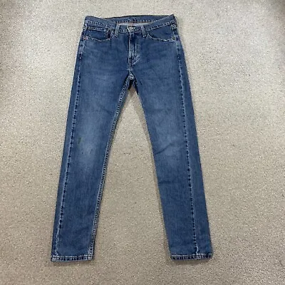 LEVI'S 519 Jeans Mens (32 Inch Waist) (30 Inch Leg) Slim Fit Blue Skinny • £17.99