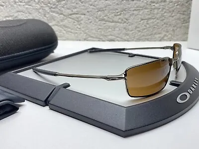 OAKLEY NEW SQUARE WIRE I Spring Hinge Olive Chrome-Dark Bronze Sunglasses • £145.34